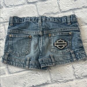 Vintage Harley-Davidson Kids Denim Blue Shorts